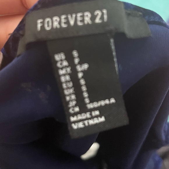 EUC Royal Blue Velvet Spaghetti Strap Top - Picture 5 of 5